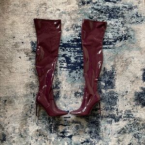 Burgundy Steve Madden Thigh High Boots